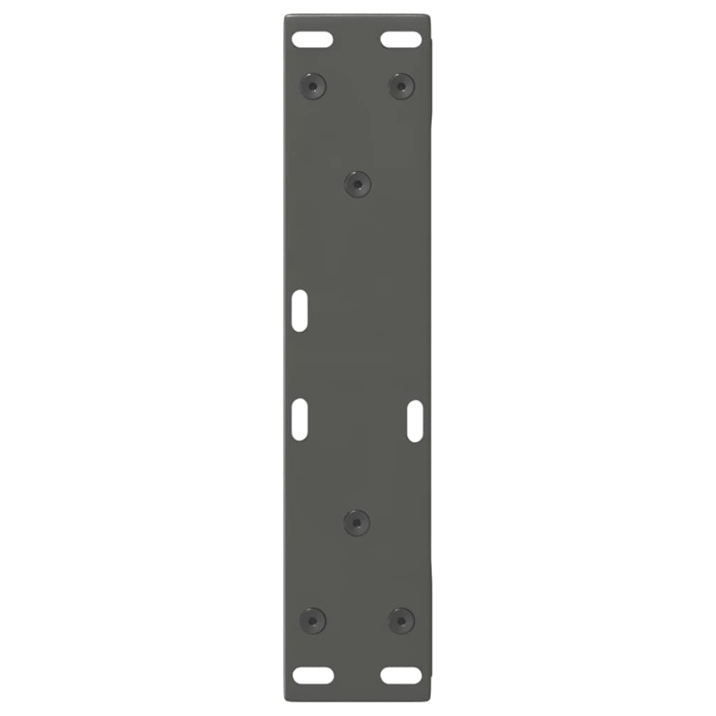 Pieds de table basse, 2 pièces, anthracite, 28 x 42-43,3 cm, acier