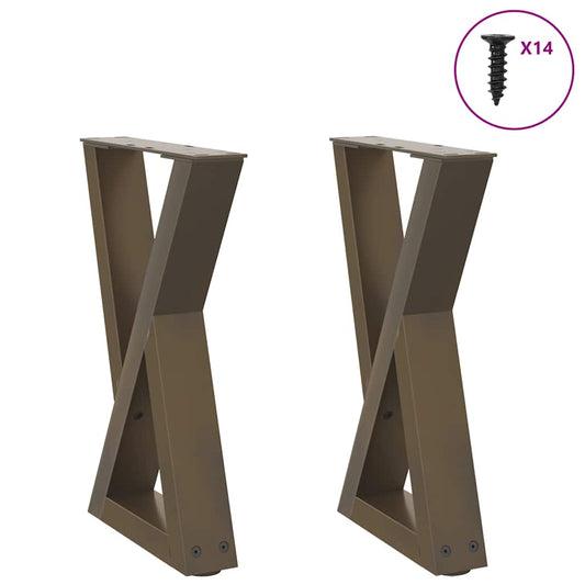 Coffee table legs 2 pcs. natural steel 28x(42-43.3) cm steel