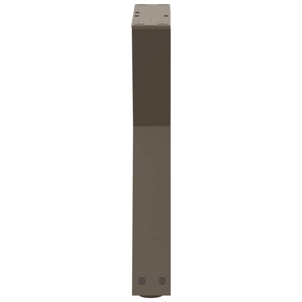 Pieds de table basse 2 pièces en acier naturel 28 x (42-43,3) cm