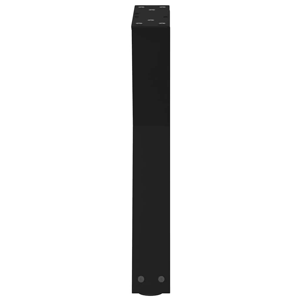 Pieds de table basse (2 pièces) en acier noir, 38 x 42-43,3 cm