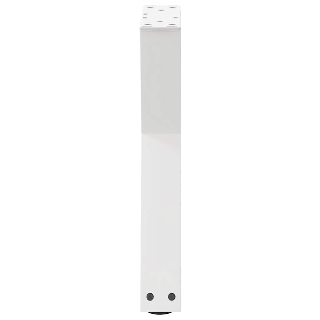 Pieds de table basse (2 pièces) en acier blanc, 38 x 42-43,3 cm