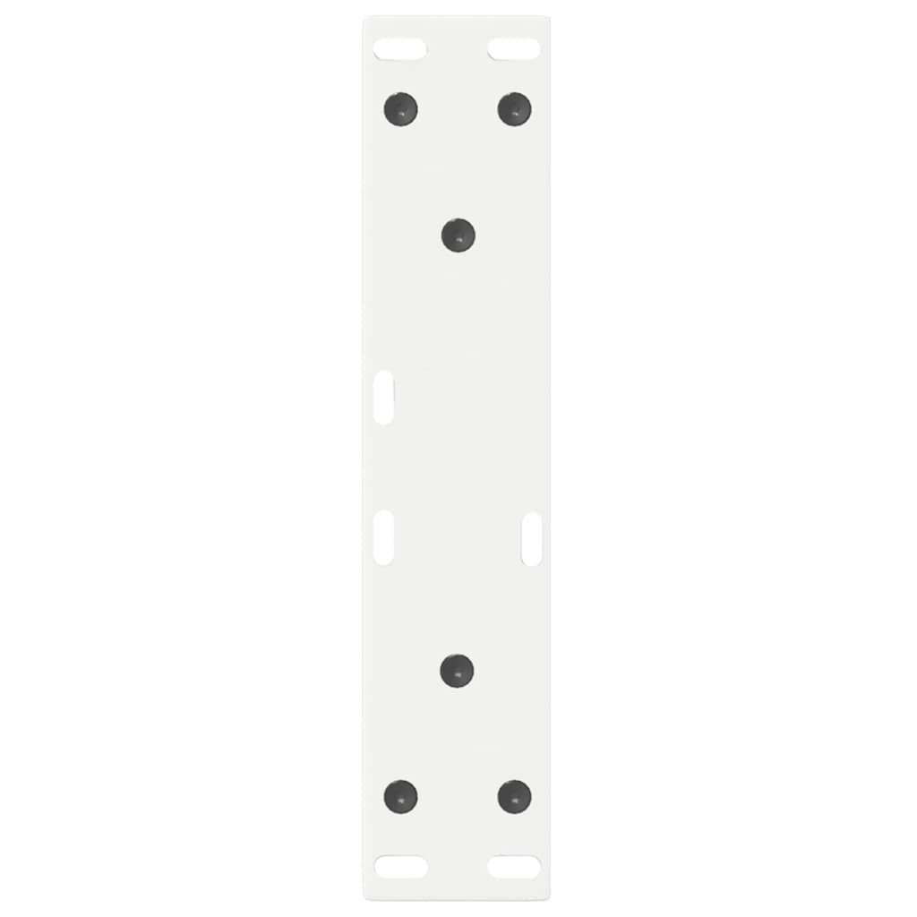 Pieds de table basse (2 pièces) en acier blanc, 38 x 42-43,3 cm
