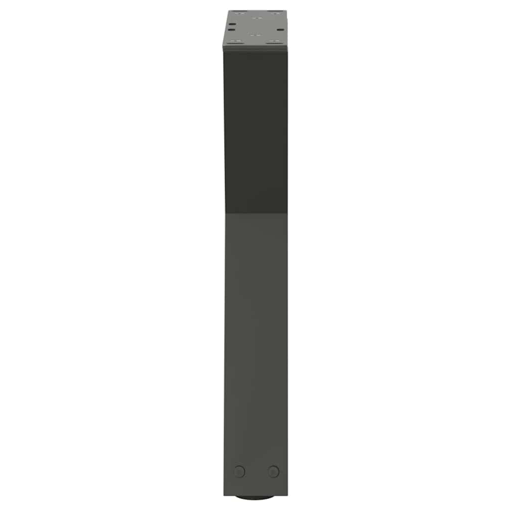 Pieds de table basse, 2 pièces, anthracite, 38 x 42-43,3 cm, acier