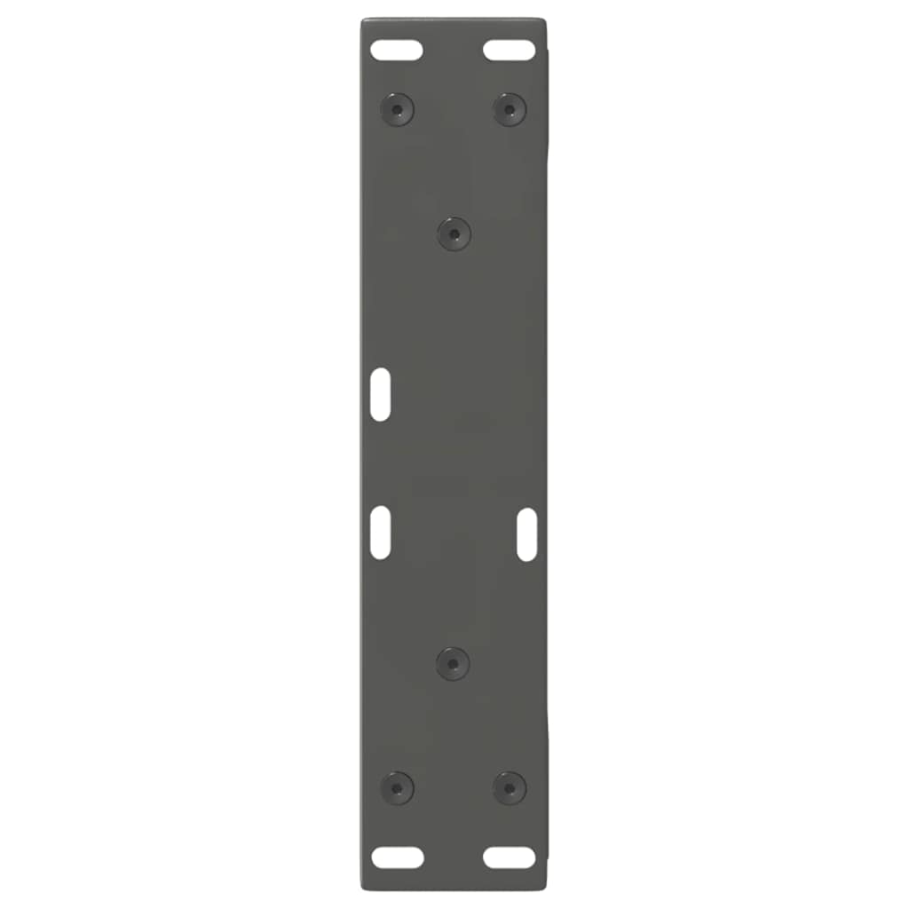 Pieds de table basse, 2 pièces, anthracite, 38 x 42-43,3 cm, acier