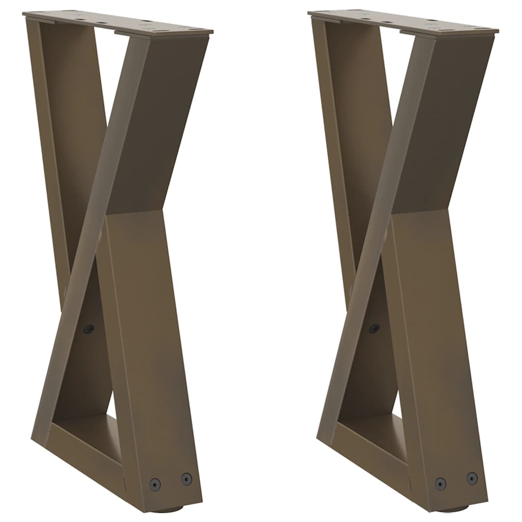 Coffee table legs 2 pcs. natural steel 38x(42-43.3) cm steel