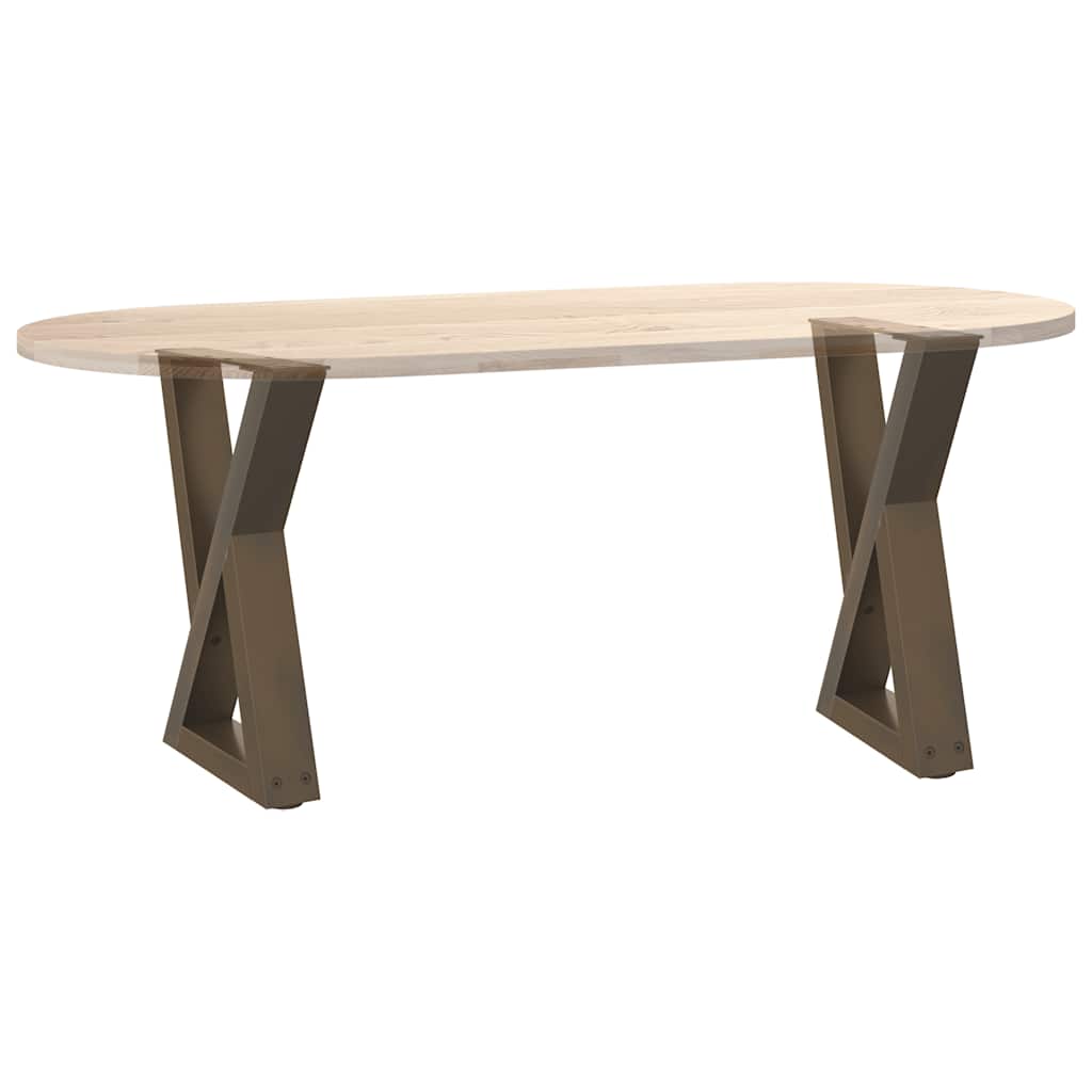 Coffee table legs 2 pcs. natural steel 38x(42-43.3) cm steel