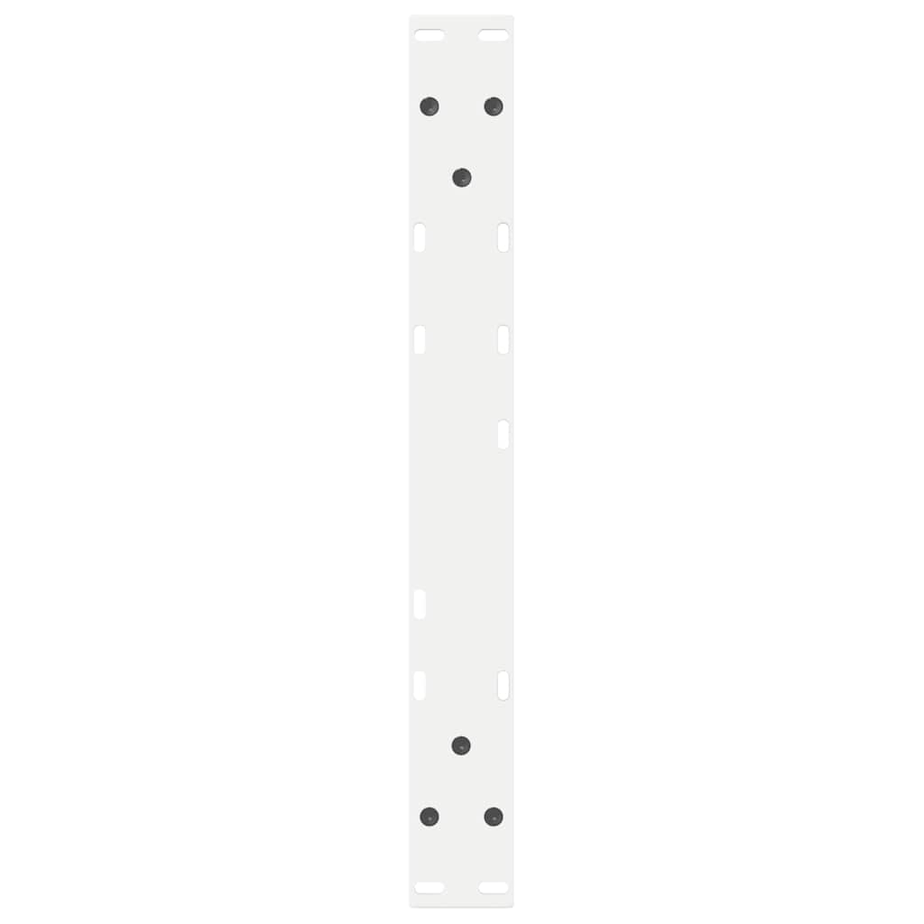 Pieds de table basse (2 pièces) en acier blanc, 50 x 42-43,3 cm