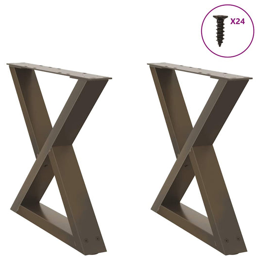 Coffee table legs 2 pcs. natural steel 50x(42-43.3) cm steel