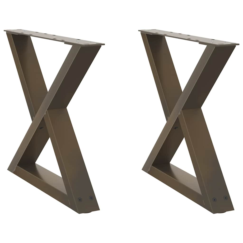 Coffee table legs 2 pcs. natural steel 50x(42-43.3) cm steel