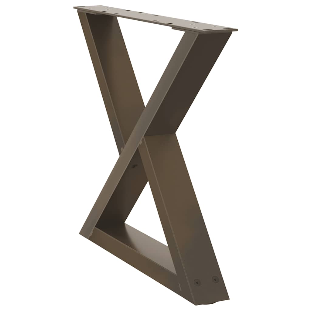 Coffee table legs 2 pcs. natural steel 50x(42-43.3) cm steel