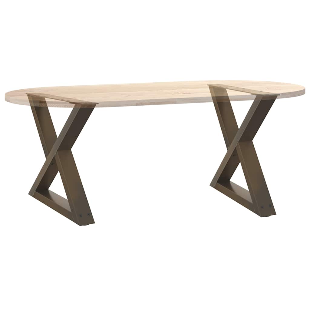 Coffee table legs 2 pcs. natural steel 50x(42-43.3) cm steel