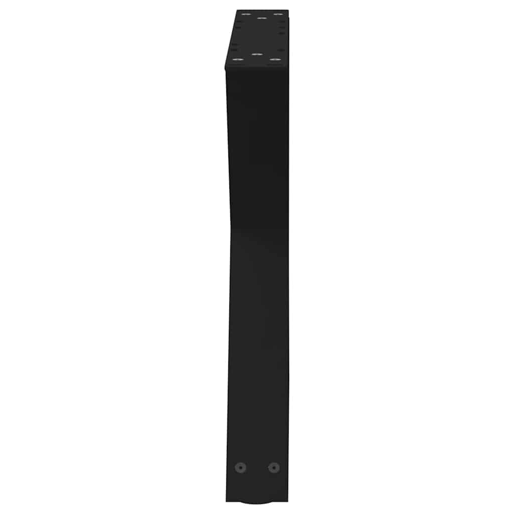 Pieds de table basse (2 pièces) en acier noir, 60 x 42-43,3 cm