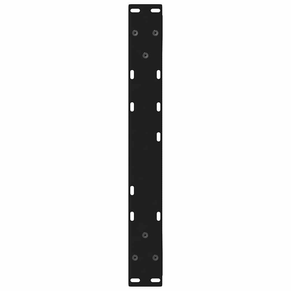 Pieds de table basse (2 pièces) en acier noir, 60 x 42-43,3 cm