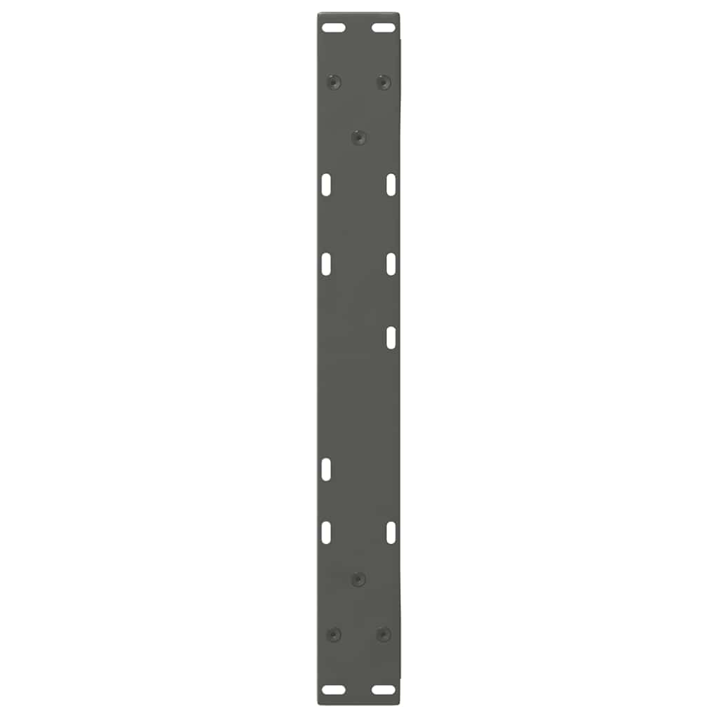 Pieds de table basse, 2 pièces, anthracite, 60 x 42-43,3 cm, acier