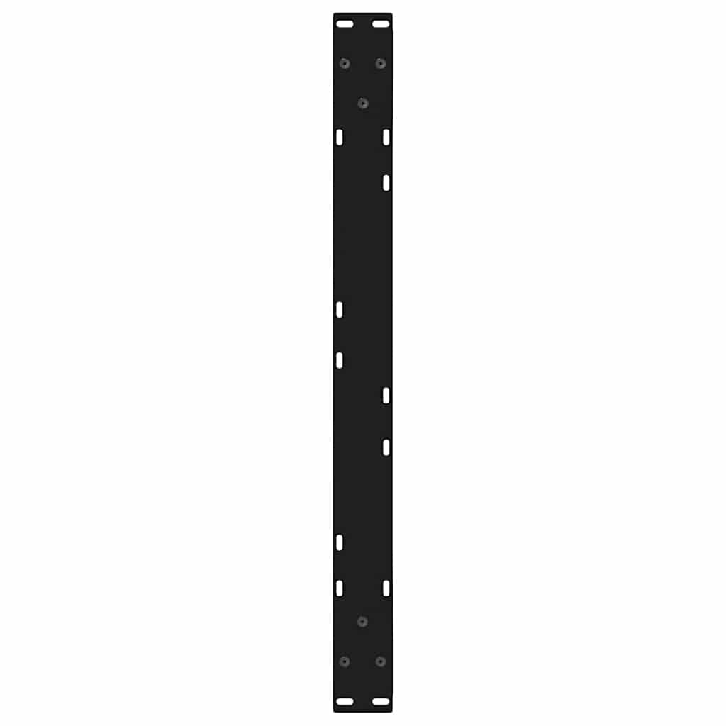 Pieds de table basse (2 pièces) en acier noir, 70 x 42-43,3 cm