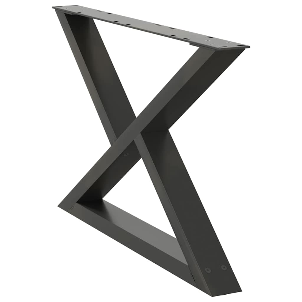 Coffee table legs 2 pcs. Anthracite 70x(42-43.3) cm steel