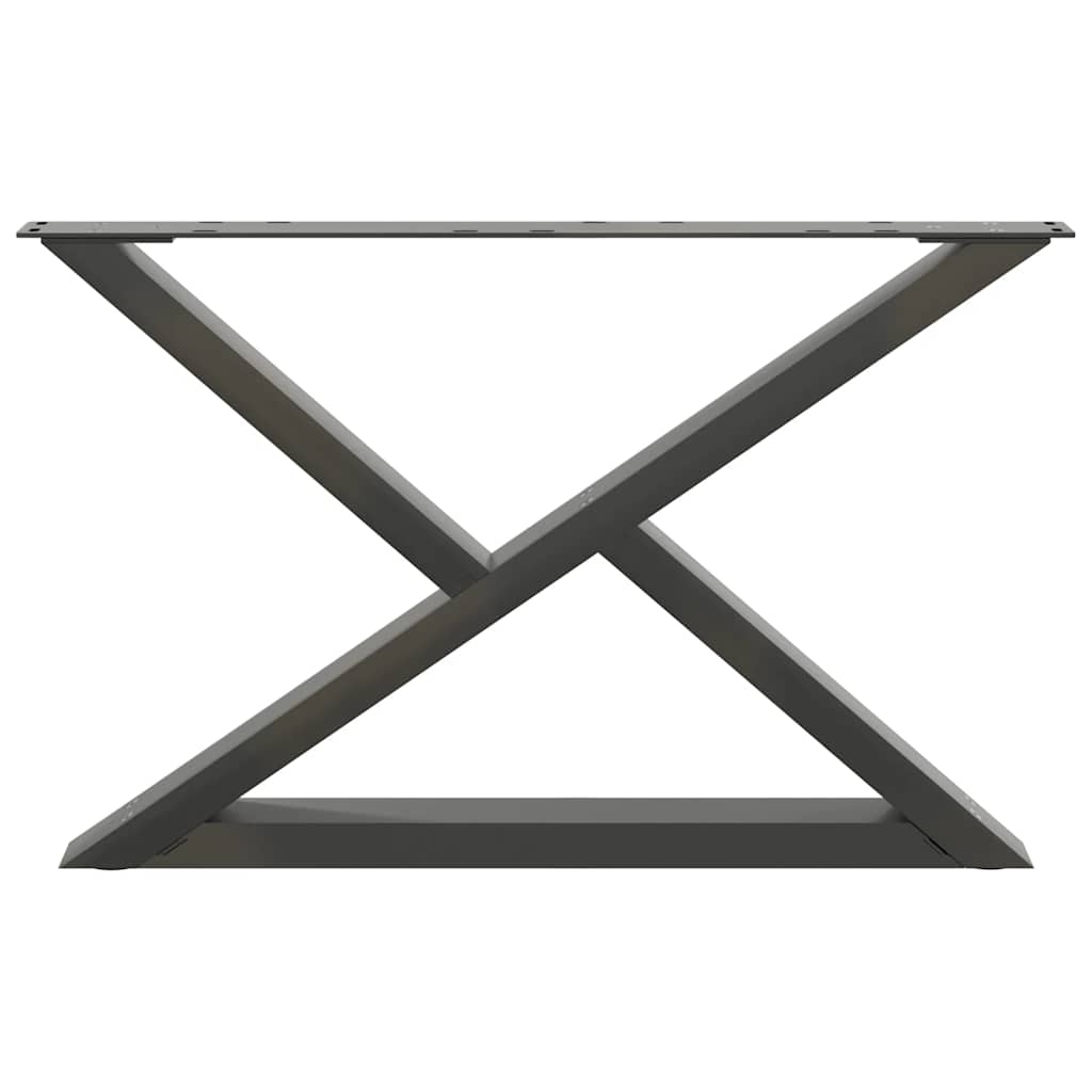 Coffee table legs 2 pcs. Anthracite 70x(42-43.3) cm steel