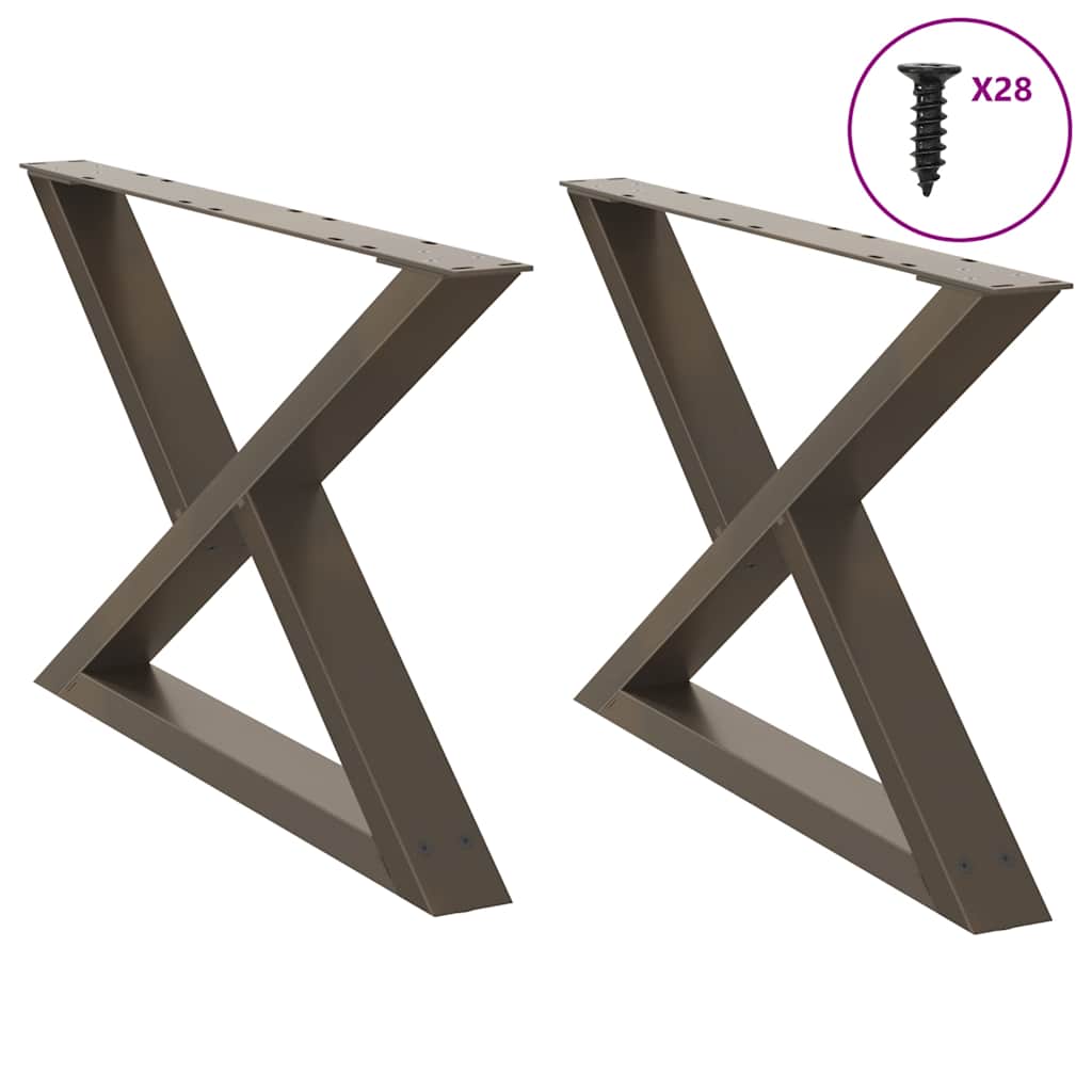 Coffee table legs 2 pcs. natural steel 70x(42-43.3) cm steel