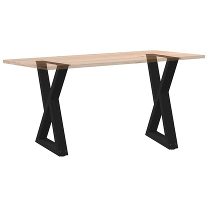 Esstisch Beine 2 Stk. Schwarz 50x(72-73,3) cm Stahl