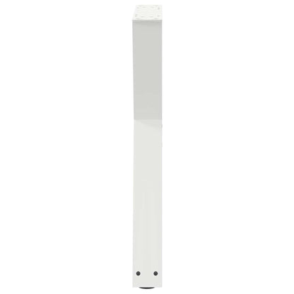 Esstisch Beine 2 Stk. Weiß 50x(72-73,3) cm Stahl