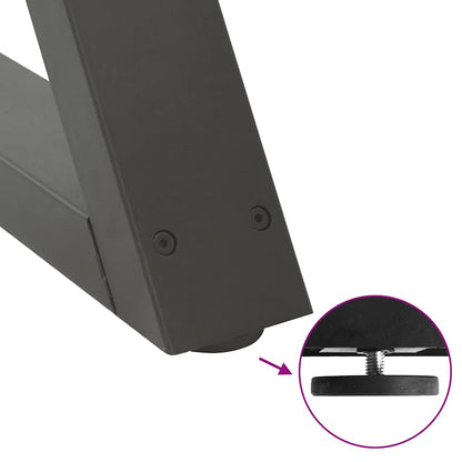Esstisch Beine 2 Stück Anthrazit 70x(72-73,3) cm Stahl