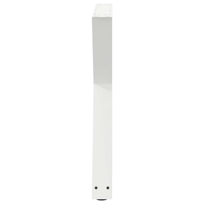 Esstisch Beine 2 Stück Weiß 80x(72-73,3) cm Stahl