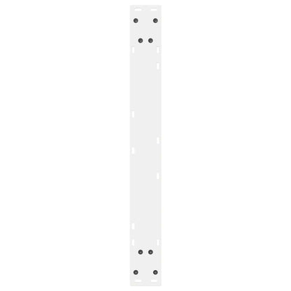 Esstisch Beine 2 Stück Weiß 80x(72-73,3) cm Stahl