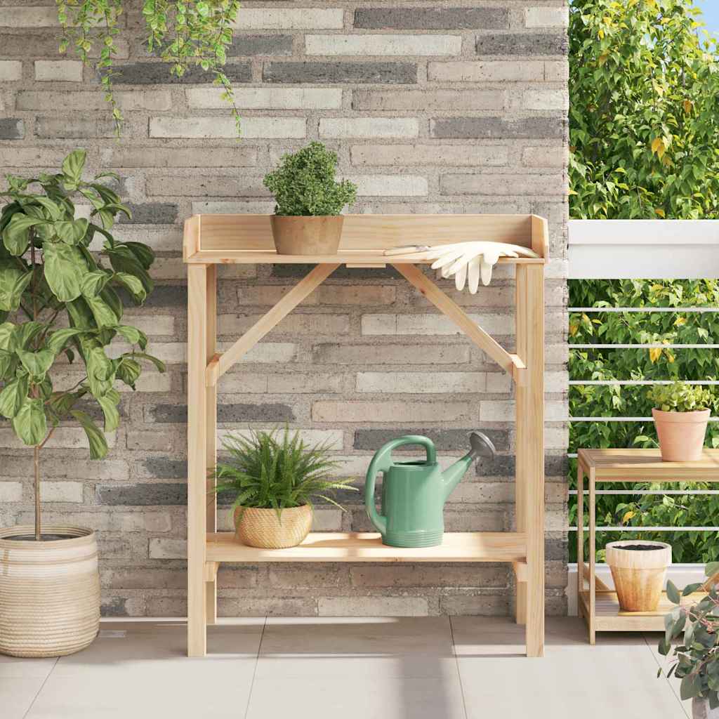 Pflanztisch Natur 75 x 40 x 90 cm Massives Kiefernholz
