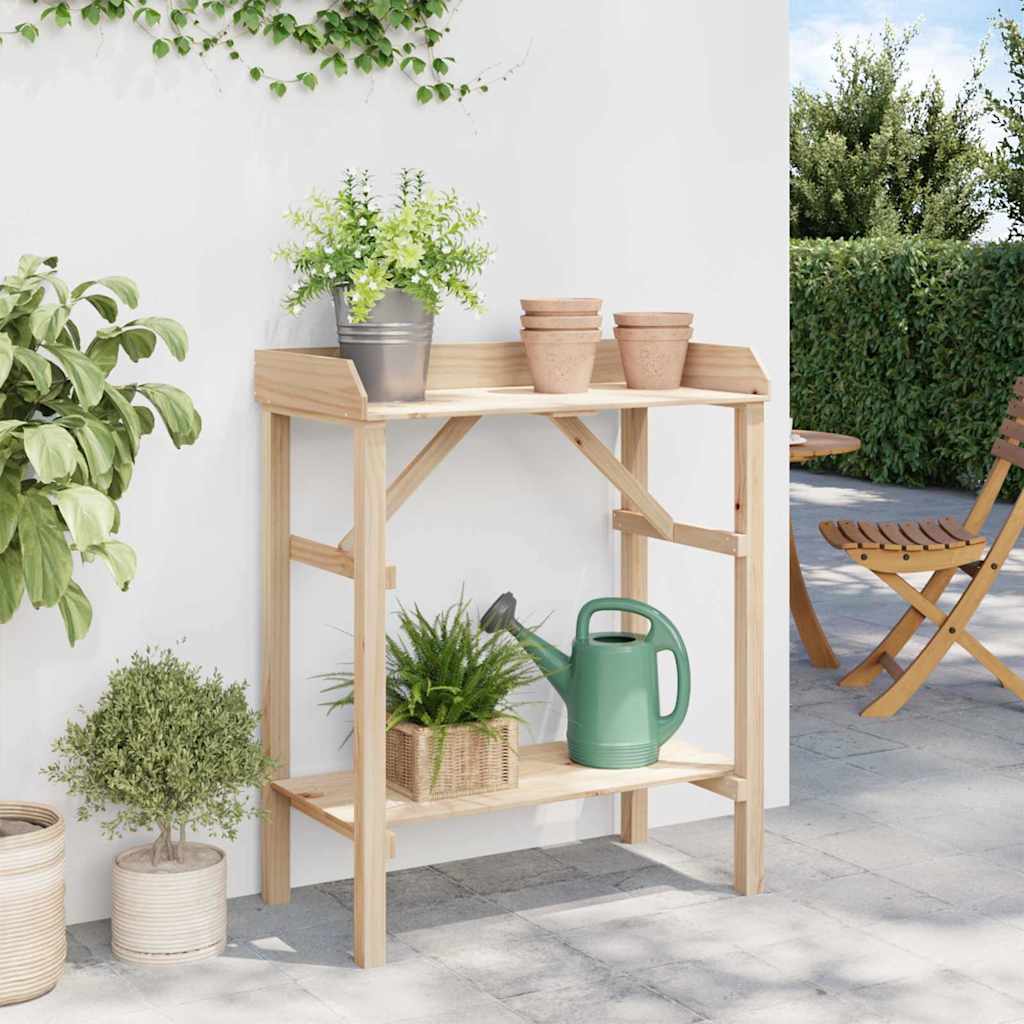 Pflanztisch Natur 75 x 40 x 90 cm Massives Kiefernholz