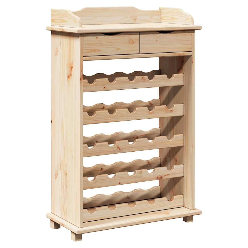 Weinregal Braun 90 x 60 x 30 cm Solides Kiefernholz