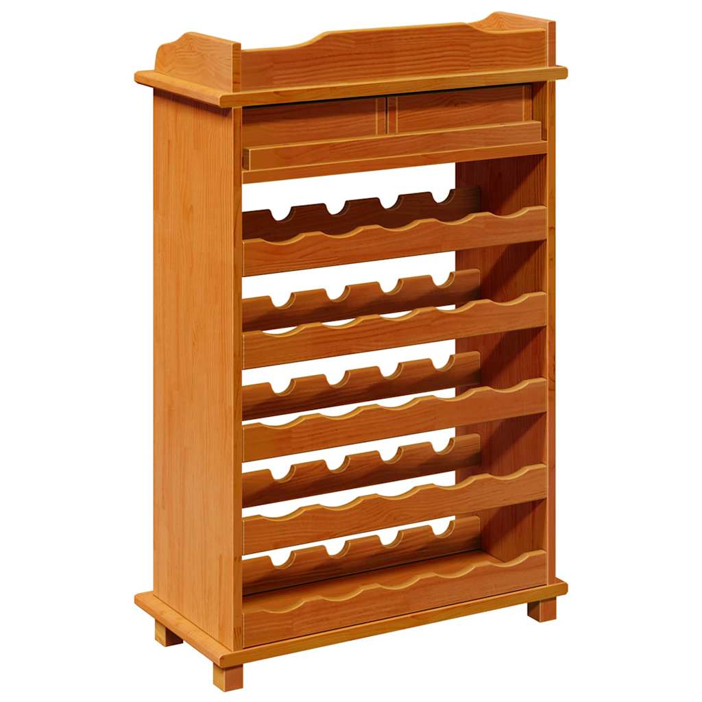 Weinregal Braun 90 x 60 x 30 cm Massivholz Kiefer