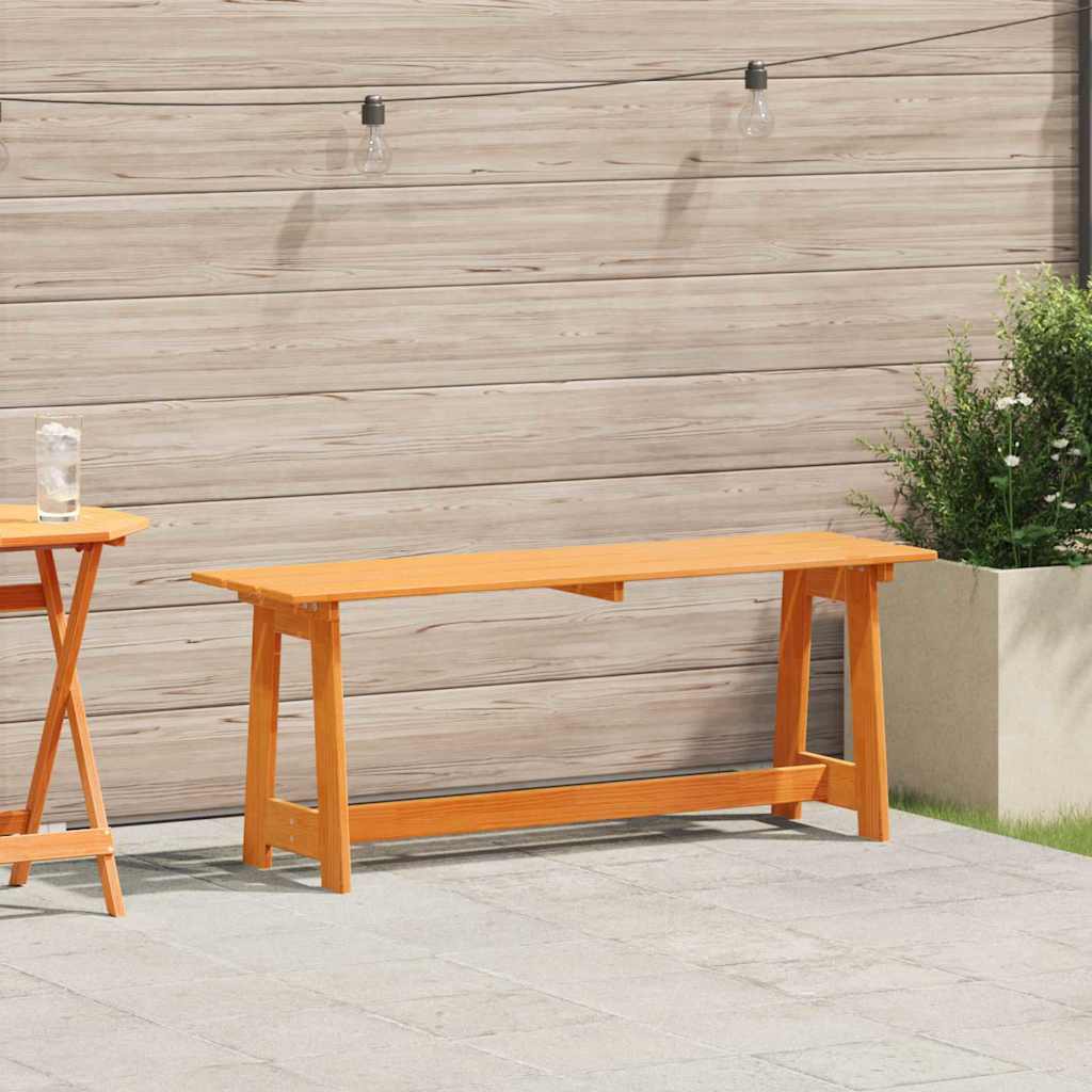 Bank Outdoor Braun 119 x 37 x 47 cm Massives Kiefernholz