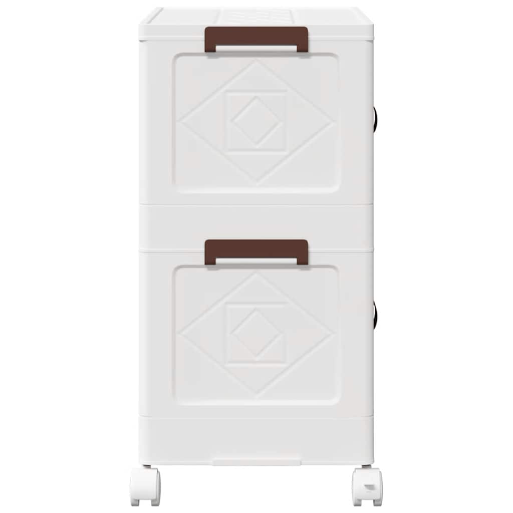 Aufbewahrungsbox mit Rädern Stapelbar 2-stöckig 75 L 64x40x76cm