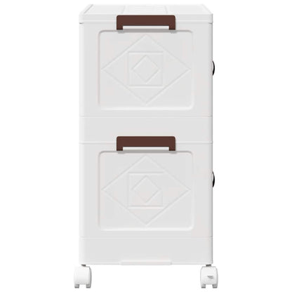 Aufbewahrungsbox mit Rädern Stapelbar 2-stöckig 75 L 64x40x76cm