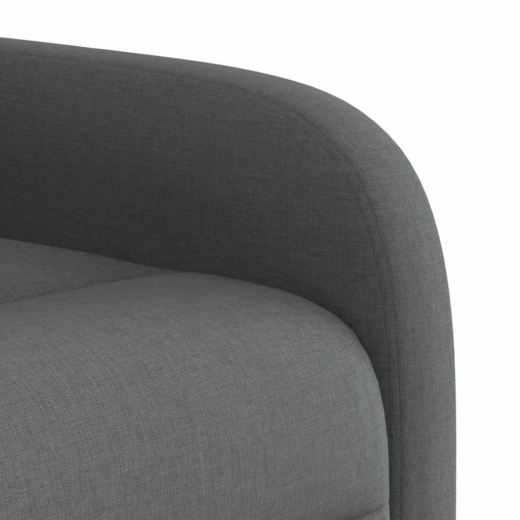 Massagesessel Elektrisch Dunkelgrau Stoff