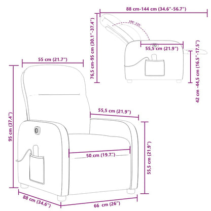 Massagesessel Elektrisch Schwarz Stoff