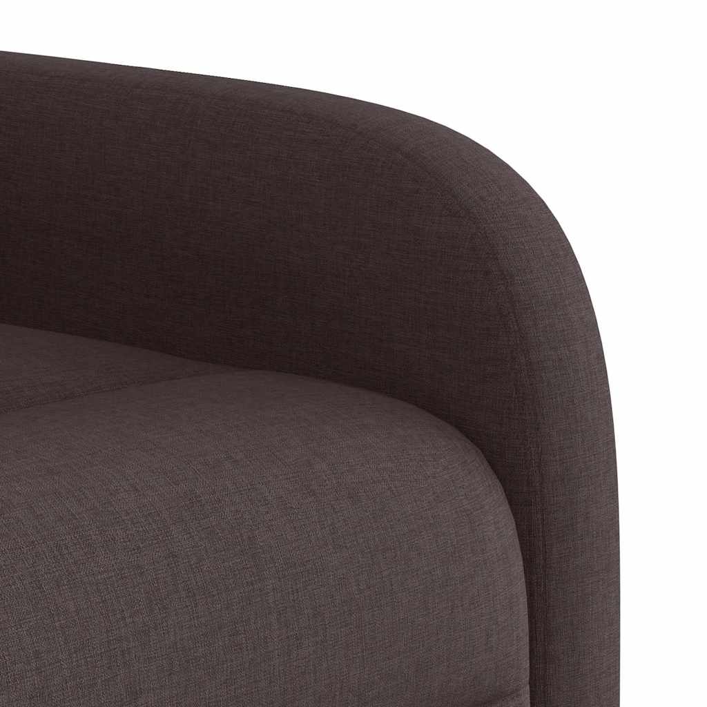 Massagesessel Elektrisch Dunkelbraun Stoff