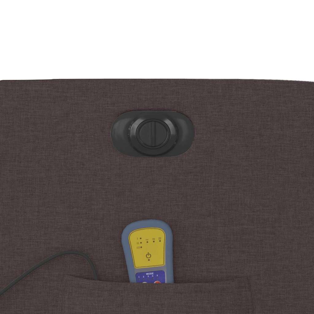 Massagesessel Elektrisch Dunkelbraun Stoff
