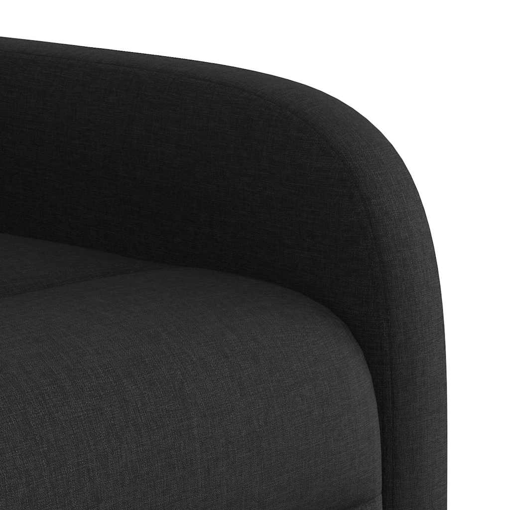 Relaxsessel mit Aufstehhilfe Elektrisch Schwarz Stoff