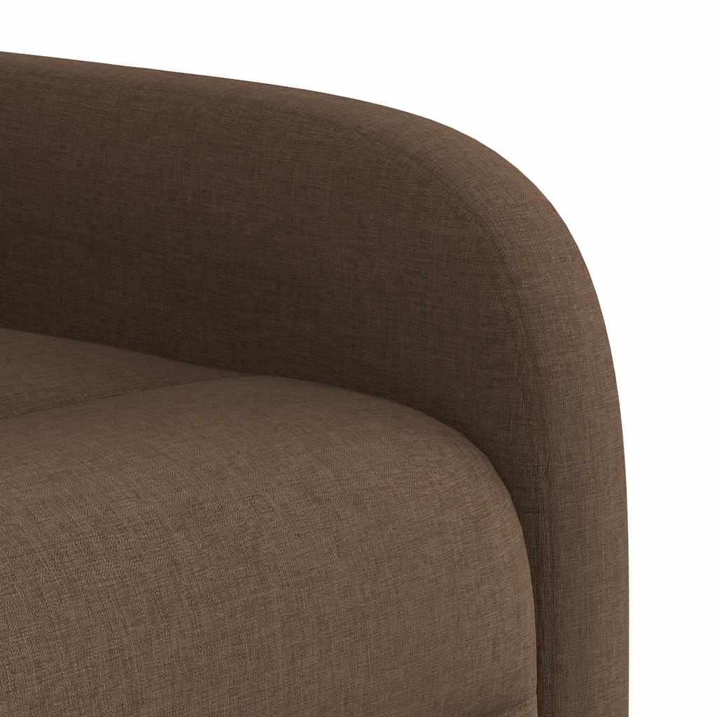 Relaxsessel mit Aufstehhilfe Elektrisch Braun Stoff