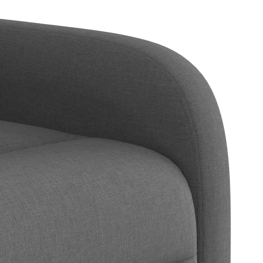 Elektrischer Massagesessel mit Aufstehhilfe Dunkelgrau Stoff