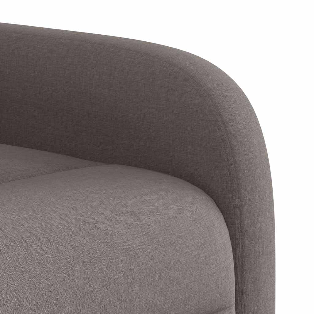 Elektrischer Massagesessel mit Aufstehhilfe Taupe Stoff