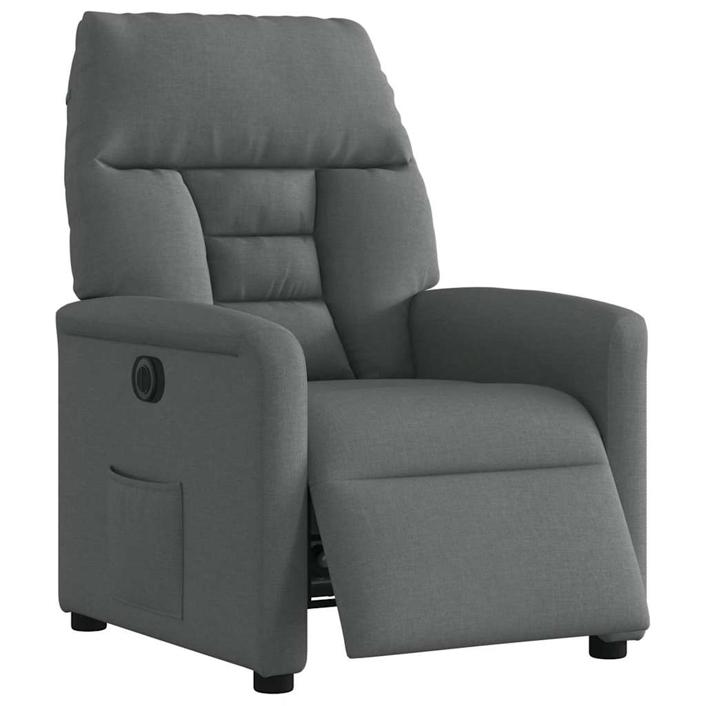 Relaxsessel Elektrisch Dunkelgrau Stoff