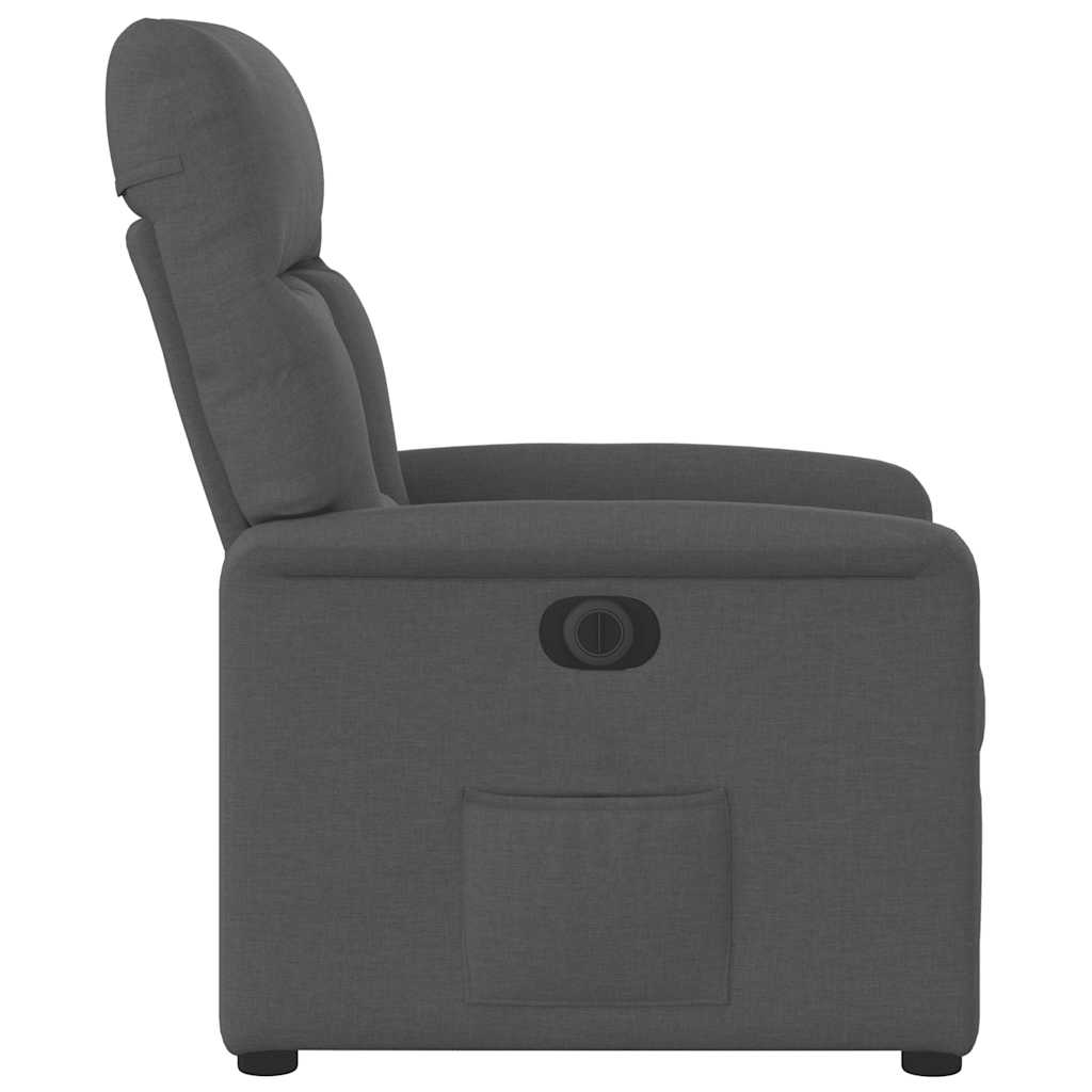 Relaxsessel Elektrisch Dunkelgrau Stoff