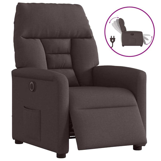 Relaxsessel Elektrisch Dunkelbraun Stoff
