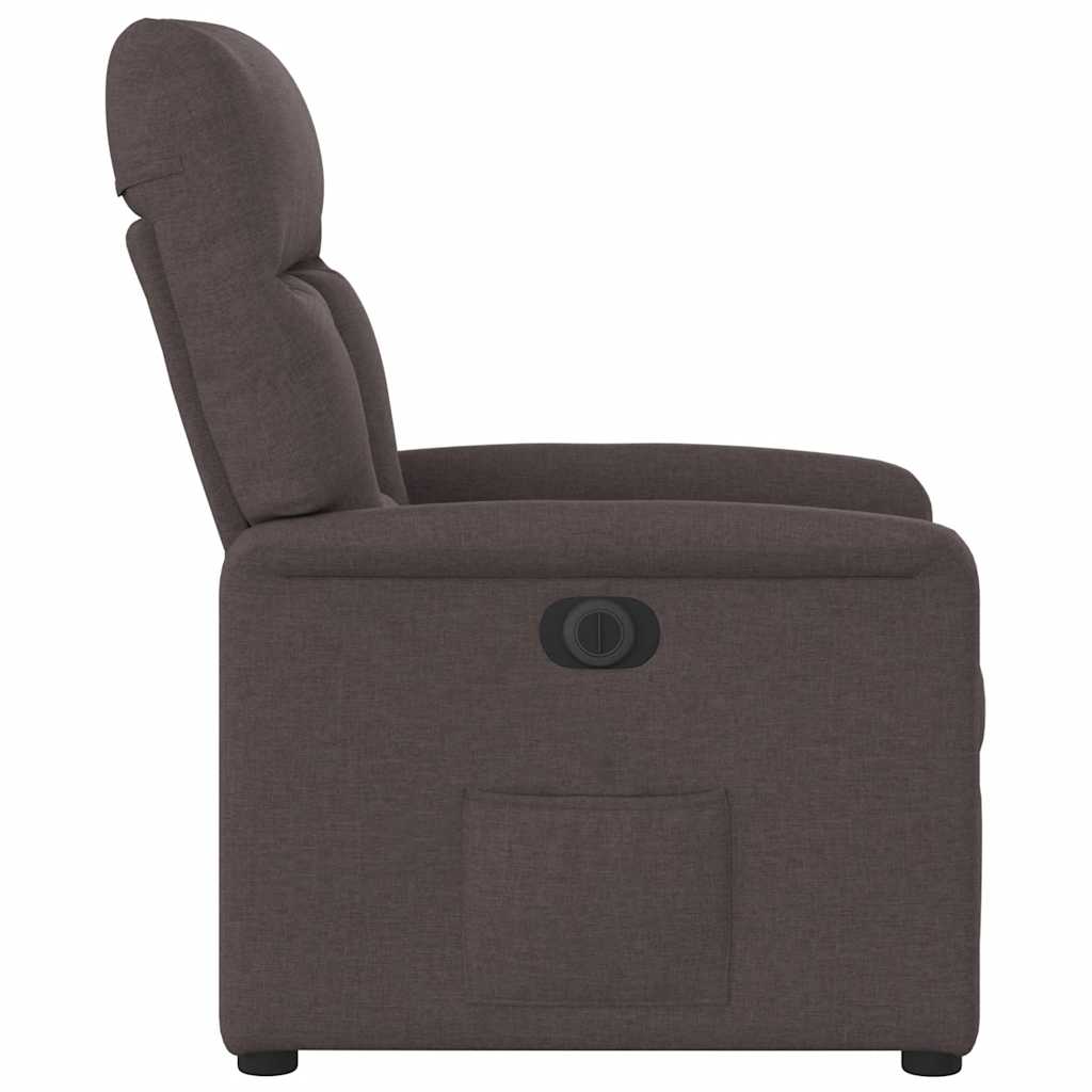 Relaxsessel Elektrisch Dunkelbraun Stoff