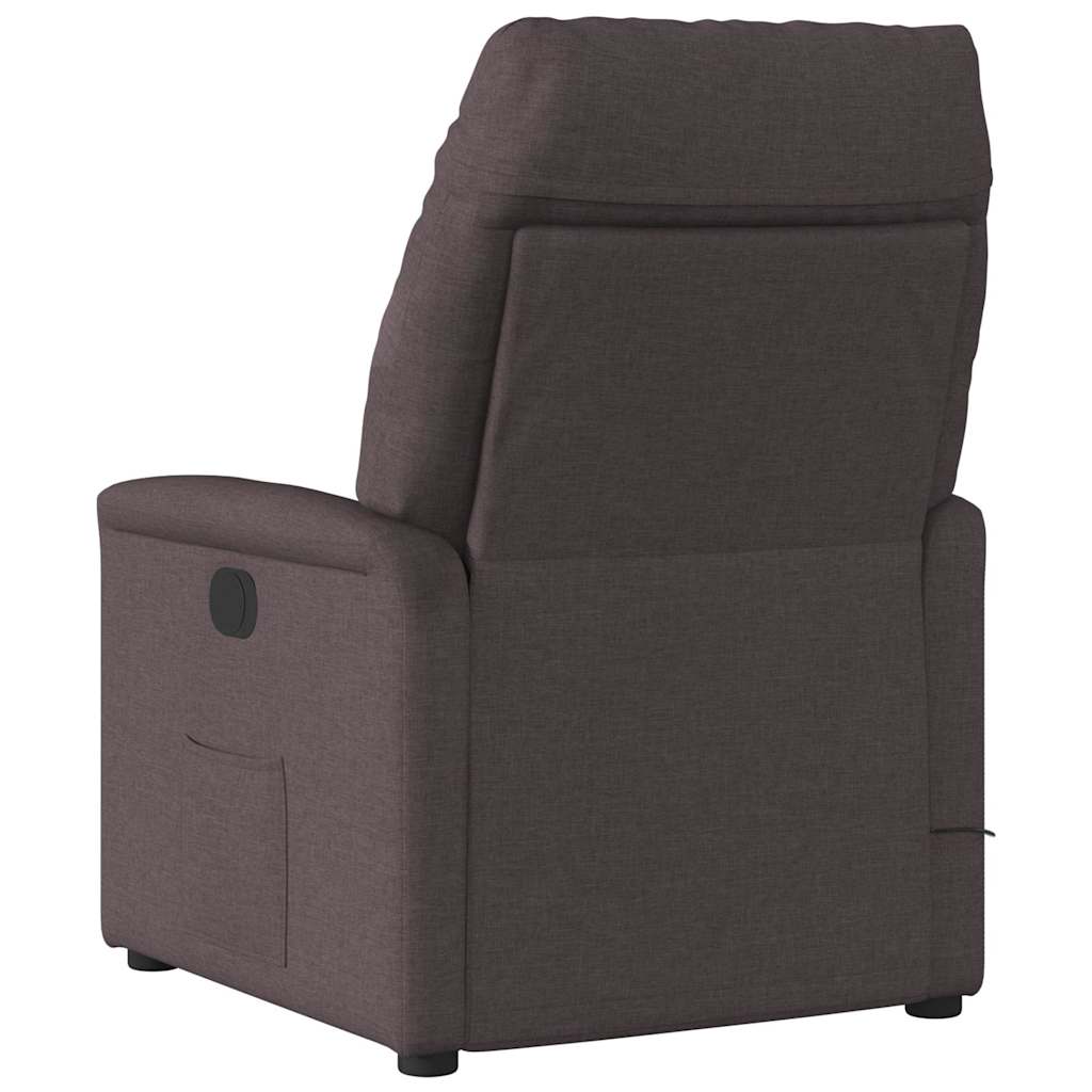Relaxsessel Elektrisch Dunkelbraun Stoff