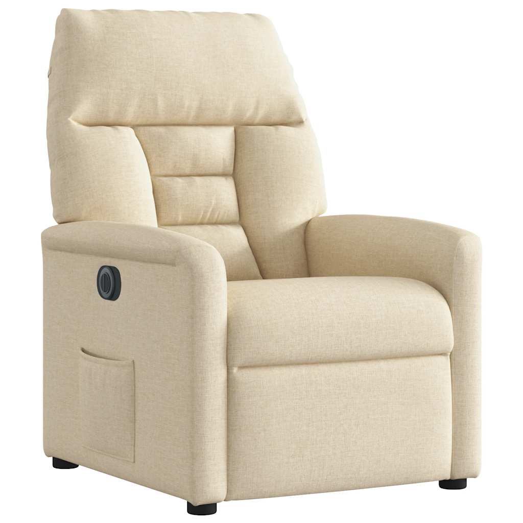 Relaxsessel Elektrisch Creme Stoff