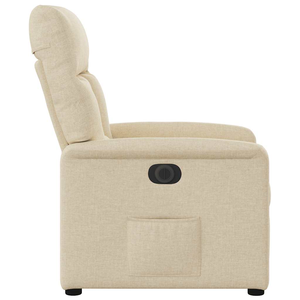 Relaxsessel Elektrisch Creme Stoff