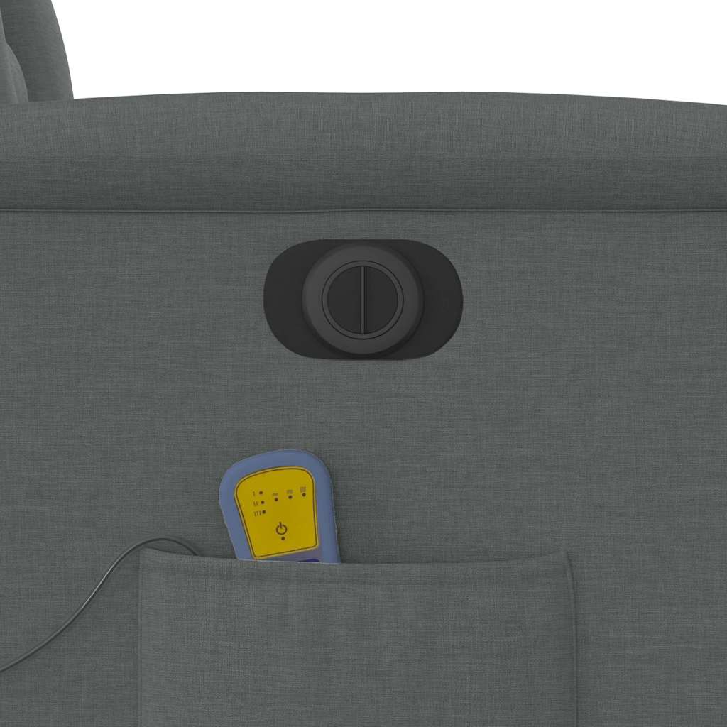 Massagesessel Elektrisch Dunkelgrau Stoff
